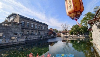 山东济南：王府池子上演“天空之镜”