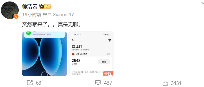 小米高管疑似集体遭遇短信“轰炸” 小米汽车副总裁：总有奇奇怪怪的事，好多次了
